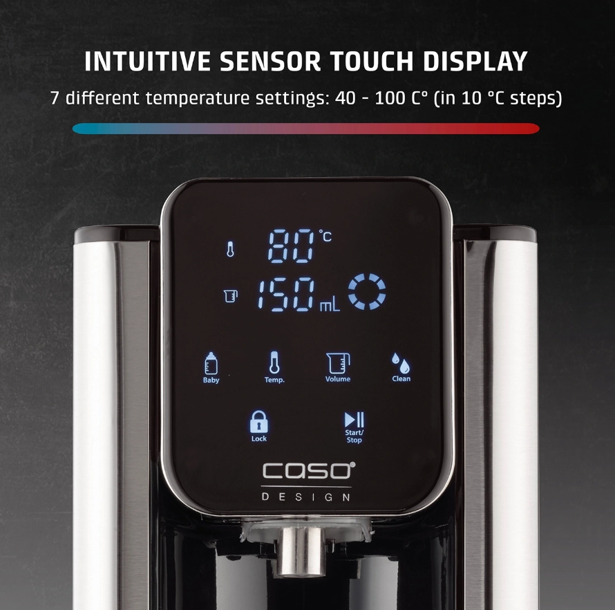 Caso HW 666 Inox | Turbo Hot Water Dispenser | Electric | 2200-2600 W | 2.7 L | Plastic/Stainless Steel | Stainless steel/Black - Image 4