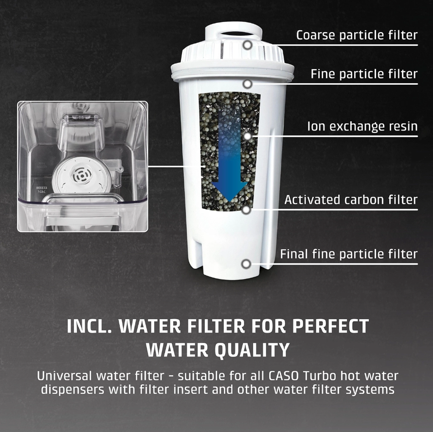 Caso HW 666 Inox | Turbo Hot Water Dispenser | Electric | 2200-2600 W | 2.7 L | Plastic/Stainless Steel | Stainless steel/Black - Image 8