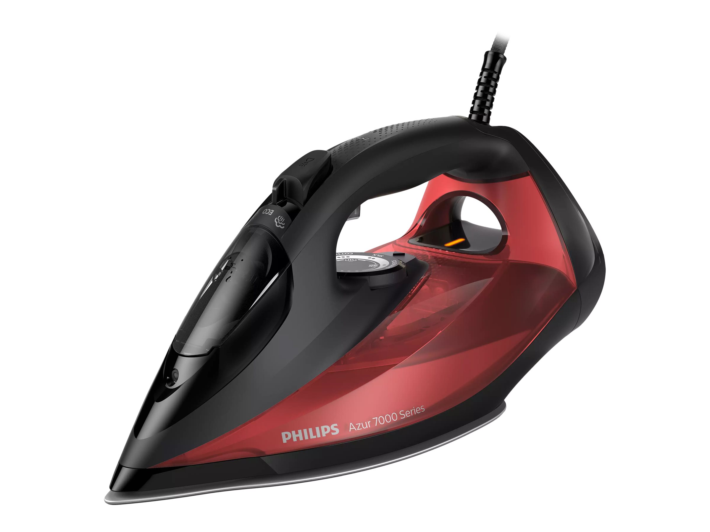 Philips | DST7022/40 | Steam Iron | 2800 W | Water tank capacity 0.3 ml | Continuous steam 50 g/min | Steam boost performance 250 g/min | Red/Black - Image 2