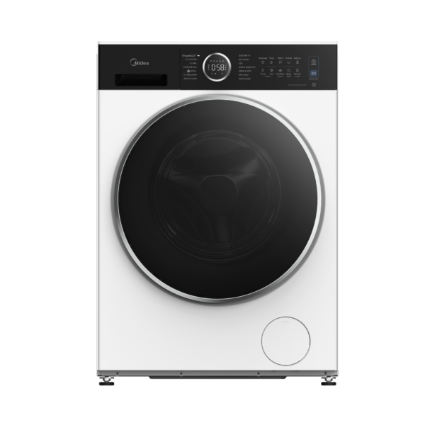 Midea | Washing Machine | MF205W80BA30/W-BK | Energy efficiency class A | Front loading | Washing capacity 8 kg | 1400 RPM | Depth 49 cm | Width 60 cm | Display | LED | White