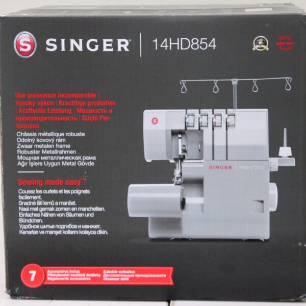 SALE OUT. Singer Sewing Machine | 14HD-854 Heavy Duty Serger | Number of stitches 8 | Grey | DAMAGED PACKAGING