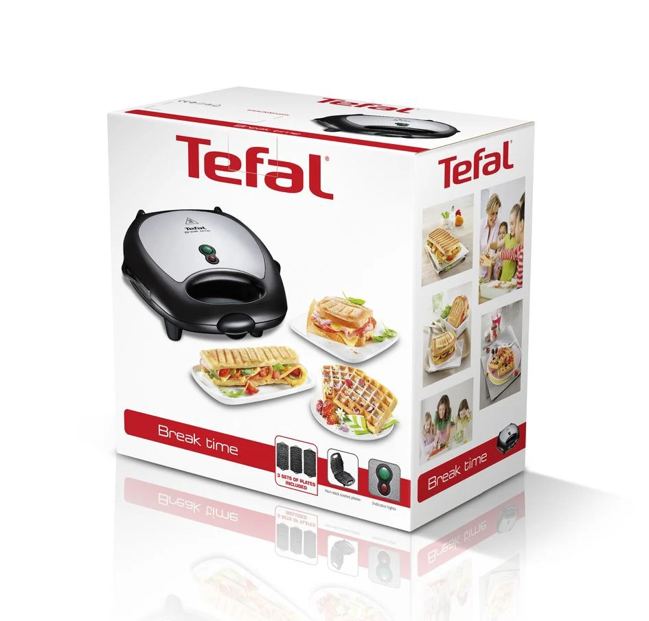 TEFAL | Sandwitch Maker | SW614831 | 700 W | Number of plates 3 | Black/Stainless Steel - Image 7