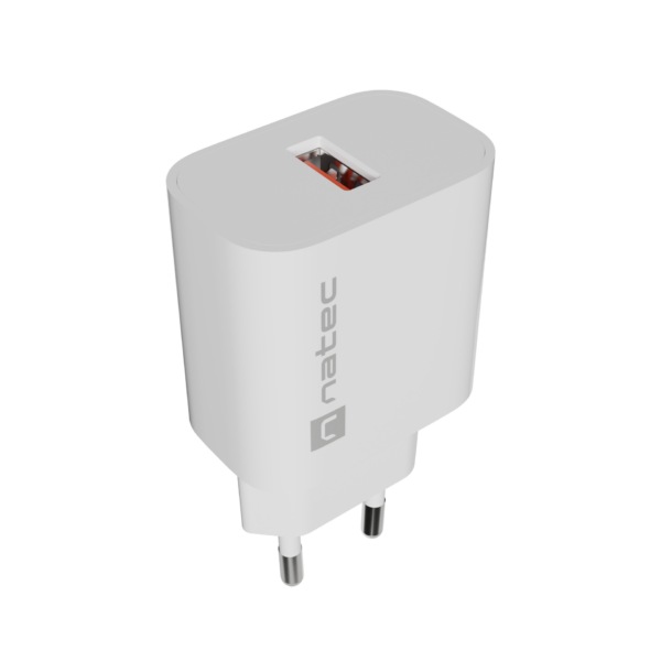 Natec Ribera USB Charger 1X USB-A 18W, White