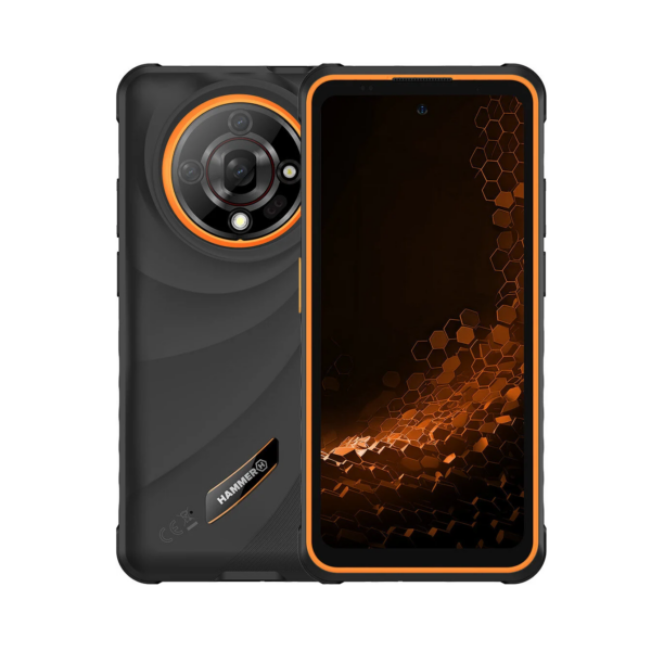 Hammer | Iron 6 | Orange | 6.56 " | IPS | 1612 x 720 pixels | Mediatek | Dimensity 6300 | Internal RAM 8 GB | 256 GB | Dual SIM | 3G | 4G | 5G | Main camera resolution 64 MP | Android | 15 | 6050 mAh