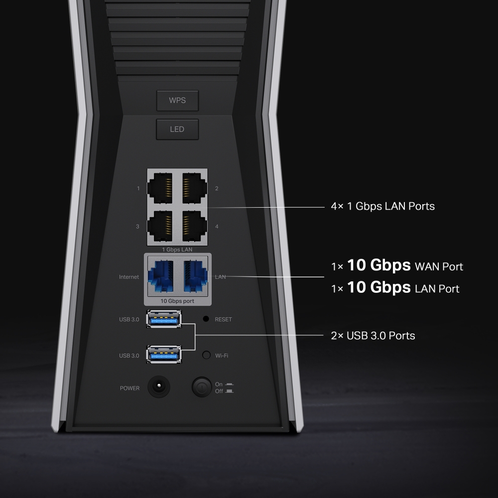 TP-LINK | Archer BE805 | BE19000 Tri-Band Wi-Fi 7 Router | 802.11be | Ethernet LAN (RJ-45) ports 5 | Mesh Support Yes | MU-MiMO No | Antenna type Internal | No mobile broadband | 2 - Image 3
