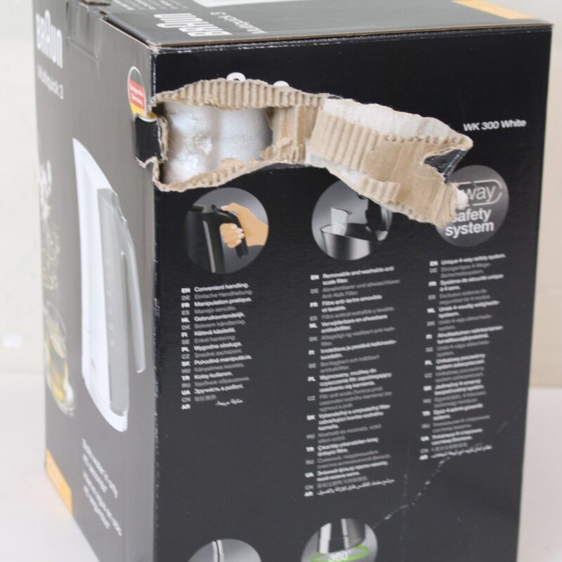 SALE OUT. Braun Kettle | WK 300 | Standard | 2200 W | 1.7 L | Plastic | 360° rotational base | White | DAMAGED PACKAGING - Image 2