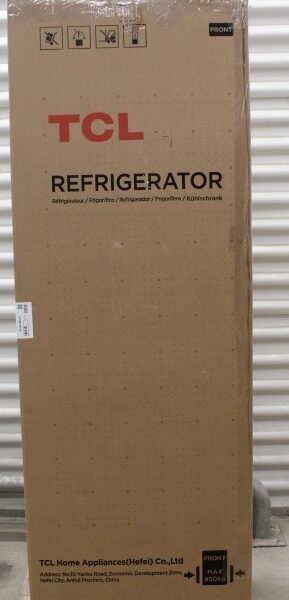 SALE OUT. TCL Refrigerator | RP340BSD1 | Energy efficiency class D | Free standing | Combi | Height 185 cm | No Frost system | Fridge net capacity 223 L | Freezer net capacity 117 L | Display | 35 dB | Grey | DAMAGED PACKAGING, DENT ON DOOR AND TOP