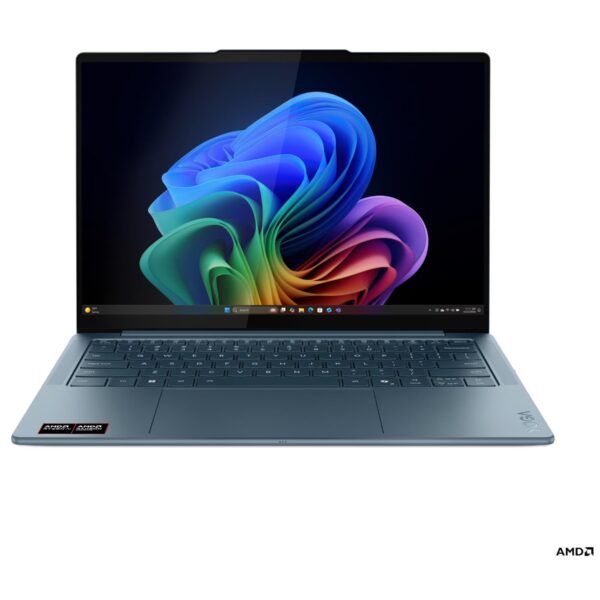 Lenovo Yoga Slim 7 14AKP10 AMD | Tidal Teal | 14 " | OLED | WUXGA | 1920 x 1200 pixels | Glossy | AMD Ryzen AI 5 | 330 | 16 GB | Soldered LPDDR5X | Solid-state drive capacity 512 GB | AMD Radeon 820M Graphics | Windows 11 Home | 802.11be | Bluetooth version 5.4 | Keyboard language English | Keyboard backlit | Warranty 24 month(s) | Battery warranty 12 month(s)