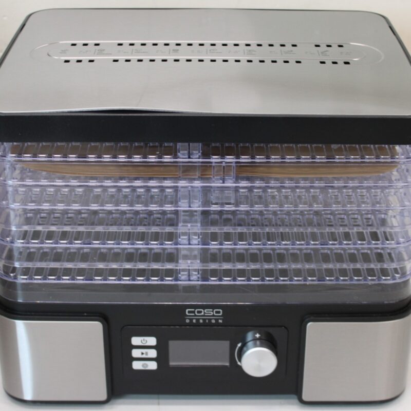 SALE OUT. Caso Food Dehydrator | DH 450 | Power 370-450 W | Number of trays 5 | Temperature control | Integrated timer | Black/Stainless Steel | DAMAGED PACKAGING, SCRATCHED AND DENT ITEM TOP, MISSING INNER PACKAGING