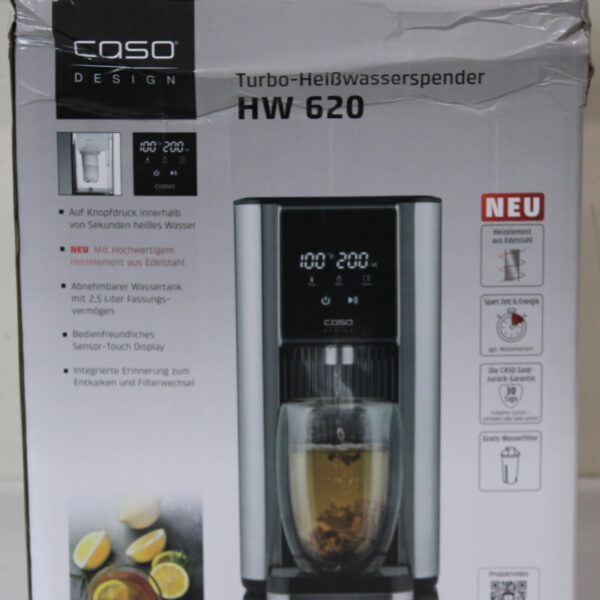 SALE OUT. Caso Turbo hot water dispenser | HW 620 | Water Dispenser | 2600 W | 2.5 L | Plastic/Stainless Steel | Black/Stainless Steel | DAMAGED PACKAGING