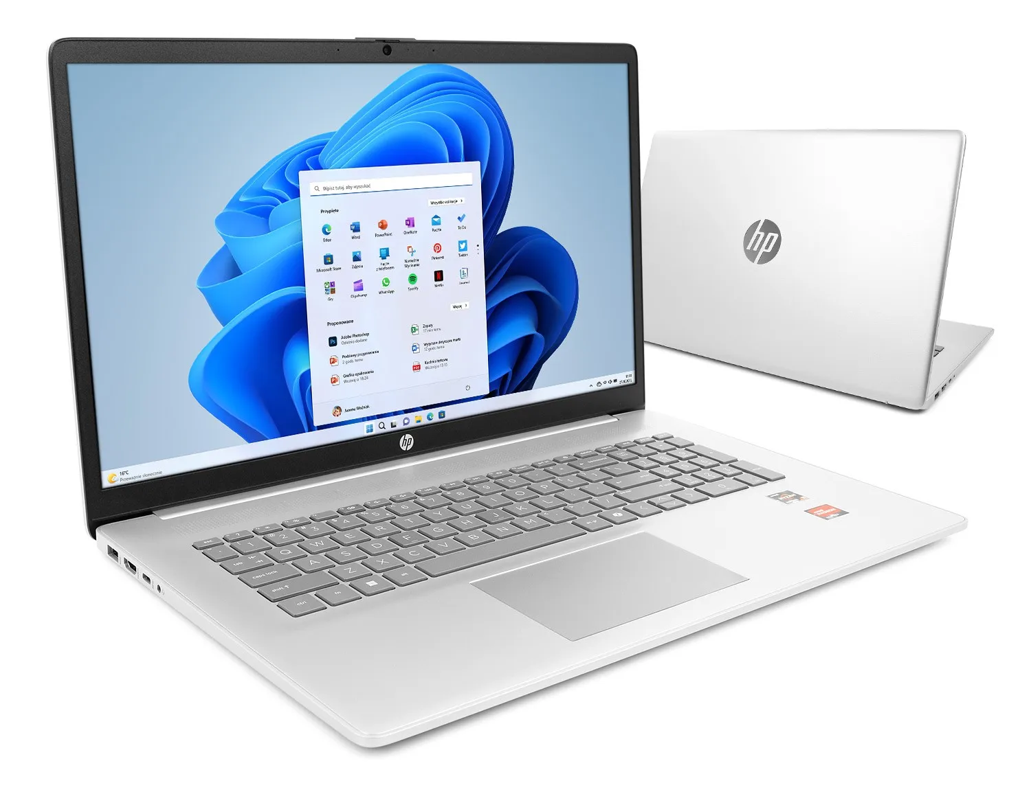 HP 17 | 17-cp2216nw | Silver | 17.3 " | IPS | 1920 x 1080 pixels | AMD Ryzen 5 | 7520U | 16 GB | LPDDR5 | Solid-state drive capacity 512 GB | AMD Radeon Graphics | Windows 11 Home | Bluetooth version 5.4 | 802.11ax | Keyboard language English | Warranty 24 month(s) - Image 2