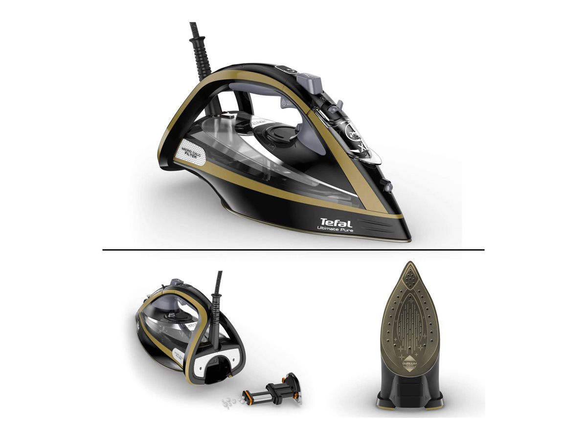 TEFAL | FV9865E0 Ultimate Pure | Steam Iron | 3000 W | Water tank capacity 350 ml | Continuous steam 60 g/min | Steam boost performance 250 g/min | Gold/Black - Image 2