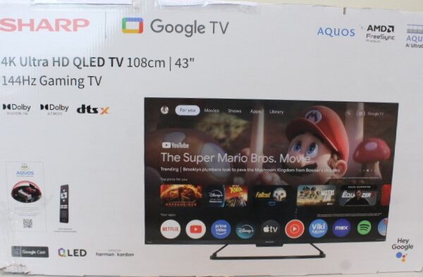 SALE OUT. Sharp | 43GR8265E | 43" | Smart TV | Google TV | 4K Ultra HD | DAMAGED PACKAGING