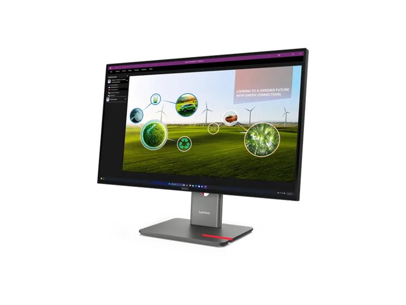 Lenovo | ThinkVision | P27Q-40 | 27 " | IPS | 16:9 | 120 Hz | 4 ms | 350 cd/m² | HDMI ports quantity 1 | Eclipse black | Warranty 36 month(s) - Image 9