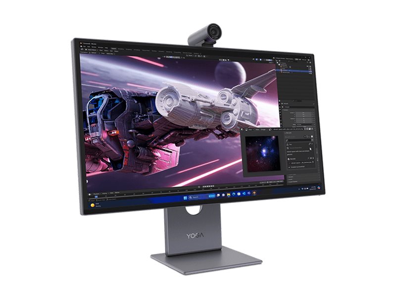 Lenovo | Yoga Pro 27UD-10 | 27 " | QD-OLED | UHD | 16:9 | 120 Hz | 0.03 ms | 3840 x 2160 pixels | 250 cd/m² | HDMI ports quantity 1 | Black - Image 5