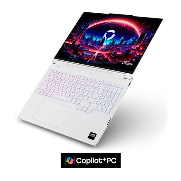 Lenovo Legion 7 16AGP11 AMD | Glacier White | 16 " | OLED | WQXGA | 2560 x 1600 pixels | Glossy | AMD Ryzen AI 7 | 450 | 32 GB | Soldered LPDDR5X | Solid-state drive capacity 1000 GB | NVIDIA GeForce RTX 5060 | GDDR7 | 8 GB | Windows 11 Home | 802.11be | Bluetooth version 5.4 | Keyboard language English | Keyboard backlit | Warranty 24 month(s) | Battery warranty 12 month(s)