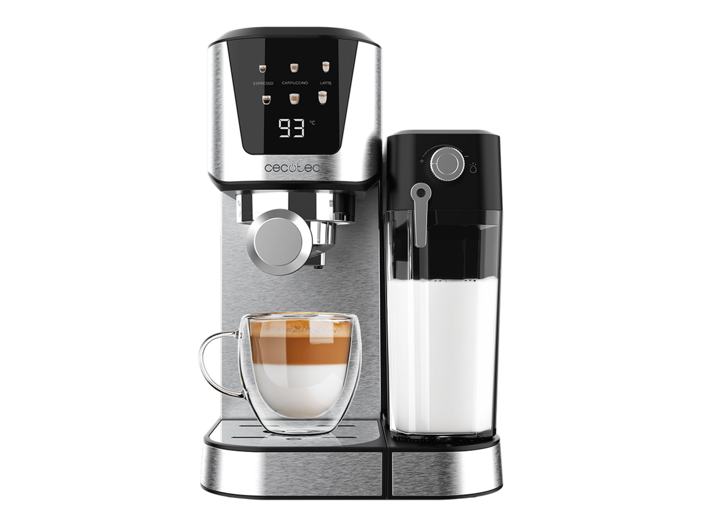 Cecotec Coffee Maker | Power Espresso 20 Cream | Pump pressure 20 bar | Built-in milk frother | Semi-automatic | 1350 W - Image 2