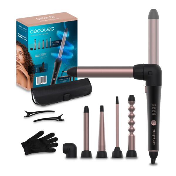 Cecotec Hair Curler | SurfCare MultiWaves Multi-head | Ceramic heating system | Temperature (min) 140 °C | Temperature (max) 200 °C | 46 W