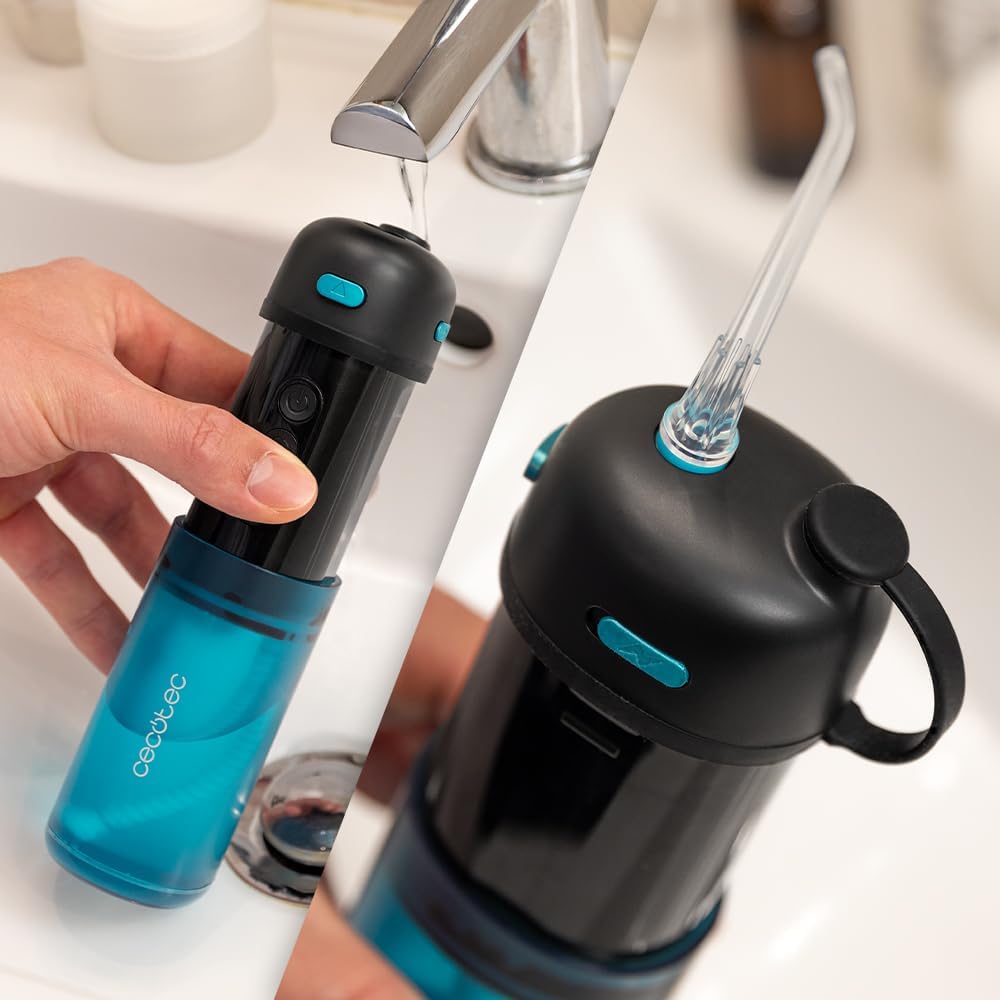 Cecotec Oral Irrigator | ToothCare Jet Splash | 150 ml | Black/Blue | Number of heads 2 - Image 5