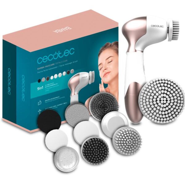 Cecotec Facial cleansing brush | FaceCare TotalClean | Facial brush | White