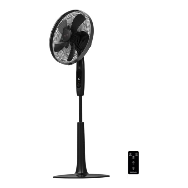 Cecotec EnergySilence 1020 ExtremeConnected | Pedestal Fan | Stand Fan | 60 W | Diameter 40 cm | Number of speeds 6 | Oscillation | Timer | Remote control | Black