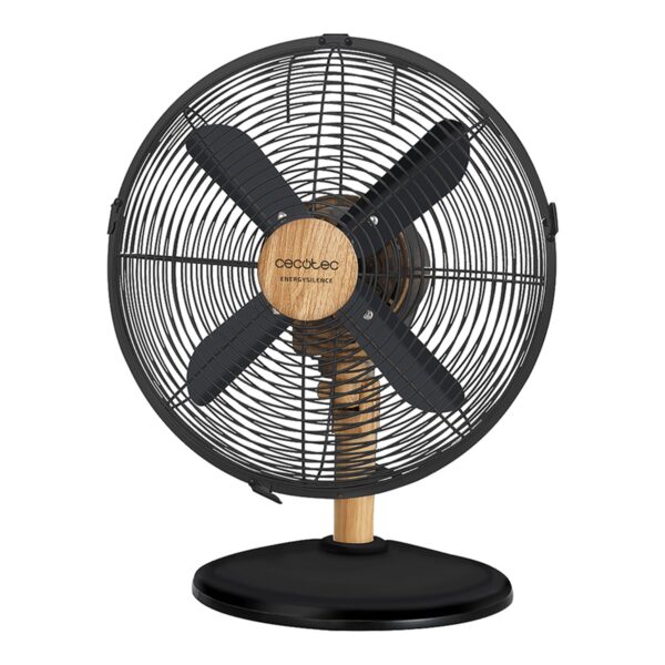 Cecotec EnergySilence 600 WoodDesk | Desktop Fan | Table Fan | 40 W | Diameter 30 cm | Number of speeds 3 | Oscillation | Beige/Black
