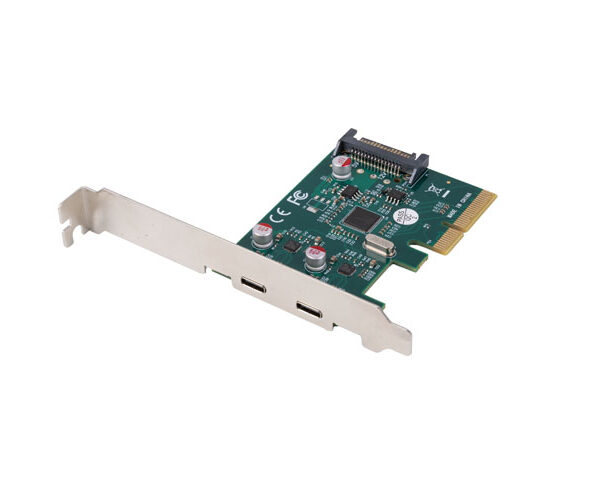 Lanberg PCI-Express X1 Card to 2X USB-C 3.2 GEN 2X1 Low profile | PCE-UC3-002