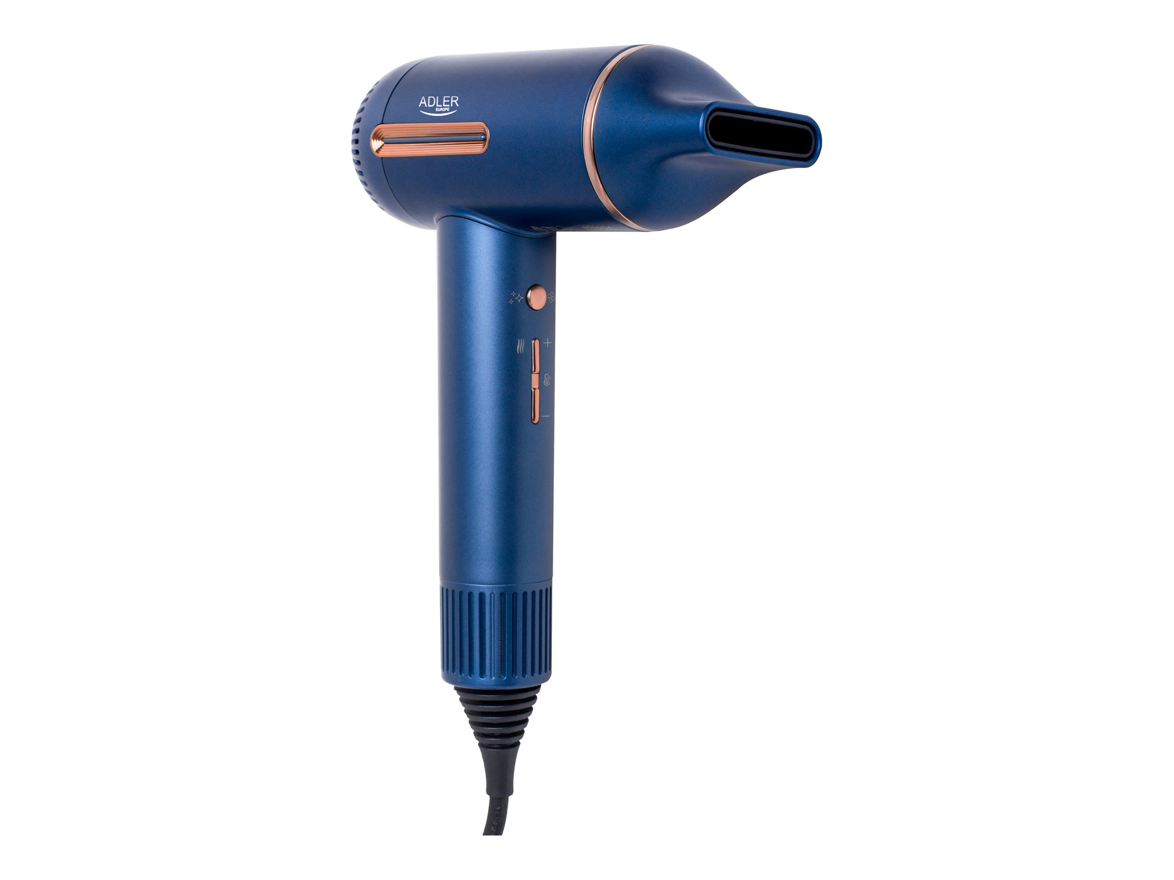 Adler Hair Dryer | AD 2271 SUPERSPEED | 1500 W | Number of temperature settings 6 | Ionic function | Diffuser nozzle | Blue - Image 2