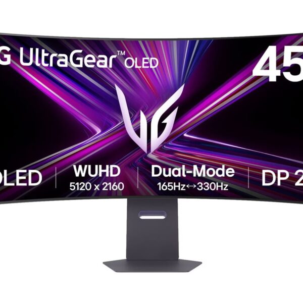 LG | 45GX950A-B | 45 " | OLED | 21:9 | 165 Hz | 0.03 ms | 5120 x 2160 pixels | 275 cd/m² | HDMI ports quantity 2 | Black