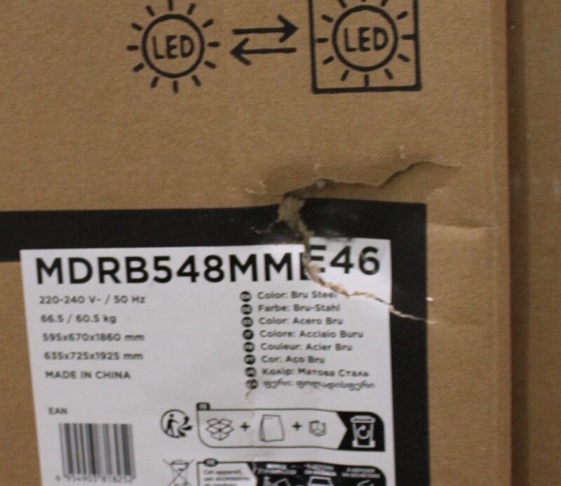 SALE OUT. Midea MDRB548MME46 Refrigerator, E, Freestanding, Combi, Height 186 cm, Fridge net 271L, Freezer net 130L, Grey | Midea Refrigerator | MDRB548MME46 | Energy efficiency class E | Free standing | Combi | Height 186 cm | No Frost system | Fridge net capacity 271 L | Freezer net capacity 130 L | 35 dB | Grey | DAMAGED PACKAGING, DENT ON THE LEFT SIDE - Image 4