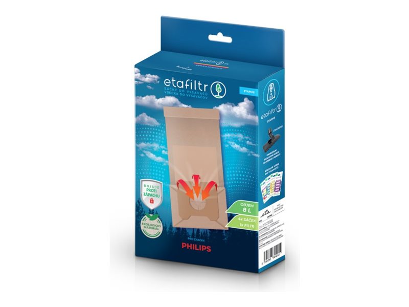 ETA Dust bags for AEG, Electrolux and Philips vacuum cleaners | ETAPHI5 | 4 pc(s) | Brown - Image 2