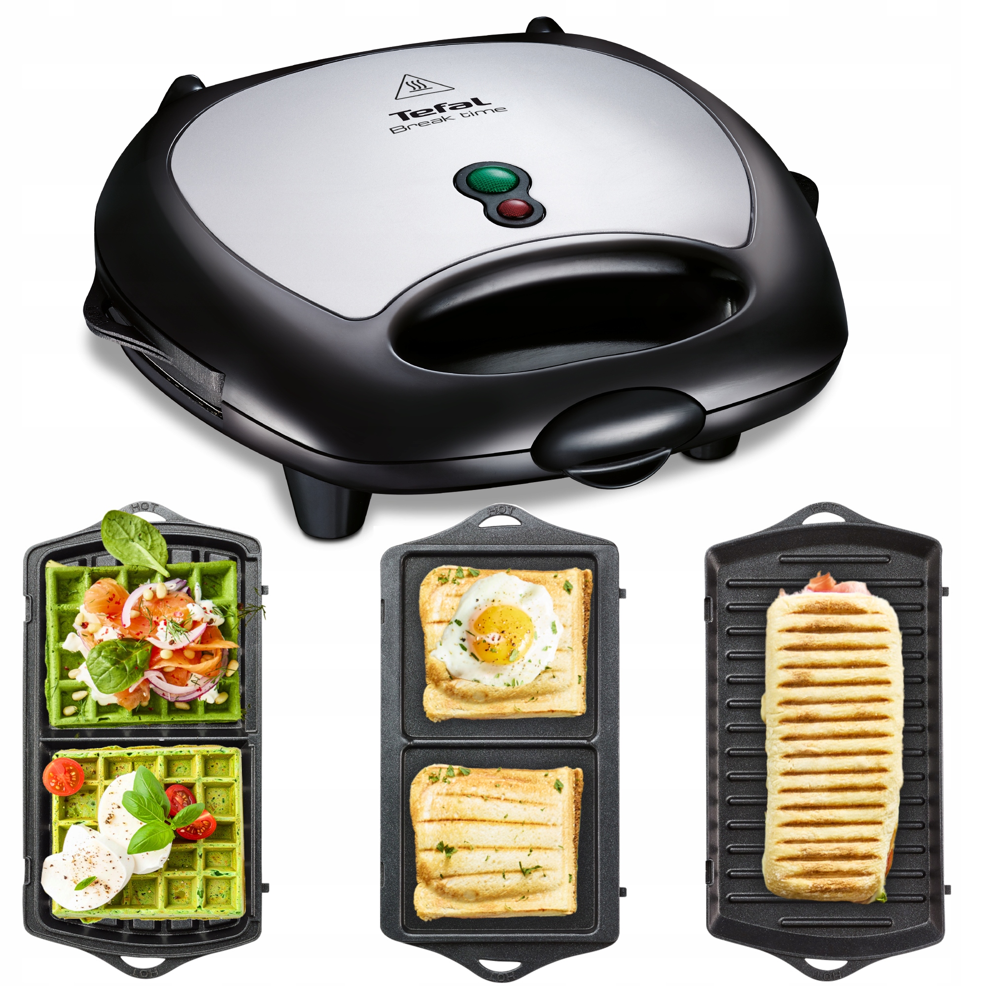 TEFAL | Sandwitch Maker | SW614831 | 700 W | Number of plates 3 | Black/Stainless Steel - Image 5