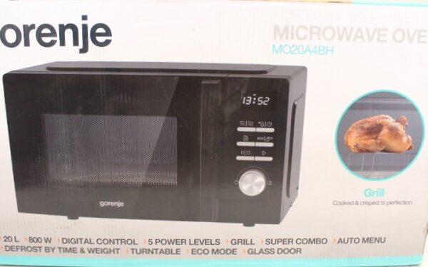 SALE OUT. | Gorenje Microwave Oven | MO20A4BH | Free standing | 800 W | 20 L | Grill | Black | DAMAGED PACKAGING AND ITEM RIGHT SIDE