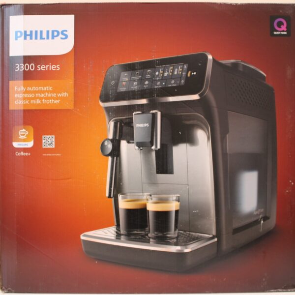 SALE OUT. | Philips Coffee Maker | EP3329/70 Series 3300 | Pump pressure 15 bar | Built-in milk frother | Fully Automatic | 1500 W | Black | DAMAGED PACKAGING