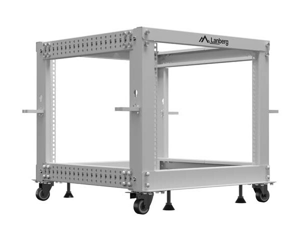 Lanberg Open Rack 19" 9U, adjustable | OR01-6109-S | 65.7 x 60 x 57.7 cm | Gray