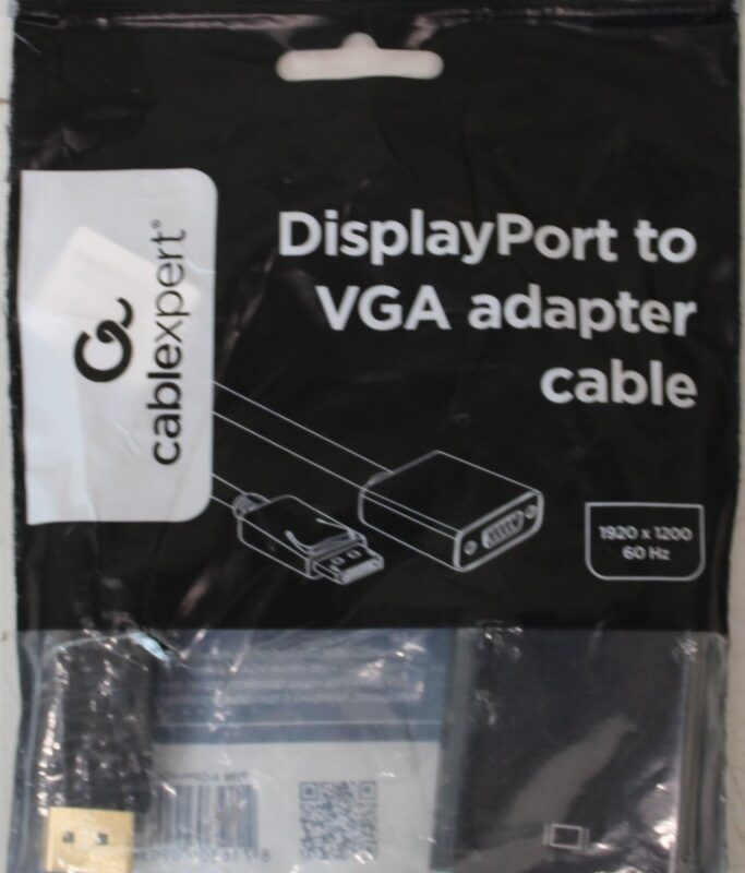 SALE OUT. Gembird DisplayPort to VGA adapter cable Black | Gembird Adapter cable | DisplayPort | VGA | DAMAGED PACKAGING