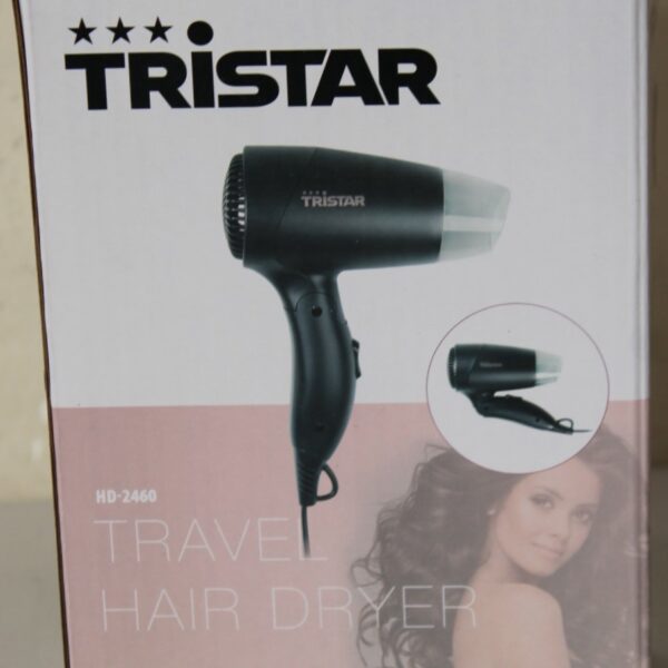 SALE OUT. Tristar HD-2460 | Tristar Travel Hair Dryer | HD-2460 | 1200 W | Number of temperature settings 2 | Black | DAMAGED PACKAGING | Warranty 24 month(s)