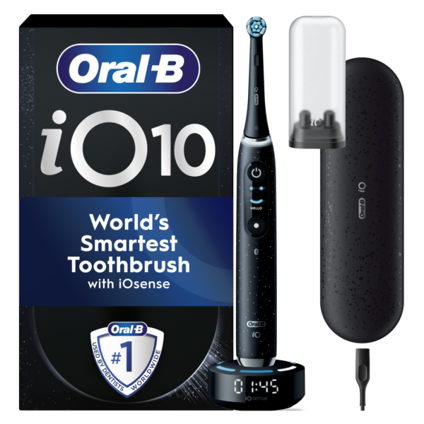 Oral-B Electric Toothbrush | iO10 Series | Rechargeable | For adults | Number of brush heads included 1 | Number of teeth brushing modes 7 | Cosmic Black Booster