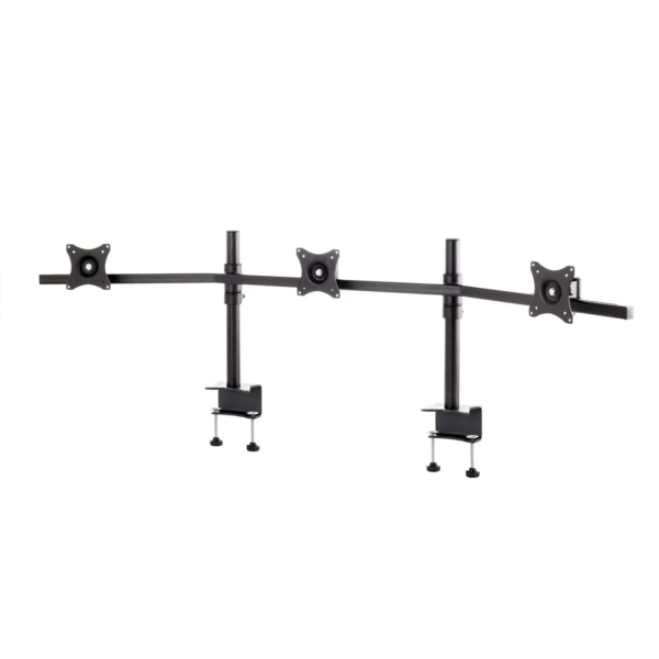 EDBAK SV11 desk mount for three 19 “-27” monitors, curved | EDBAK