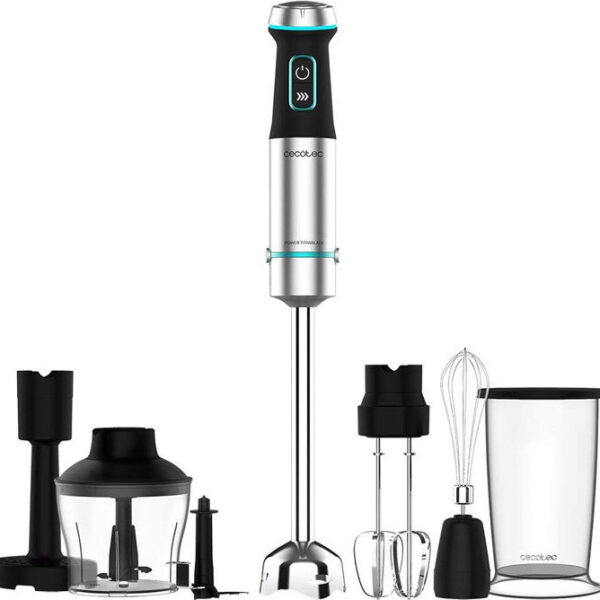 Cecotec | Hand Blender | Power TitanBlack 1200 XL PerfectCream&Crush | Hand Blender | 1200 W | Stainless steel/Black