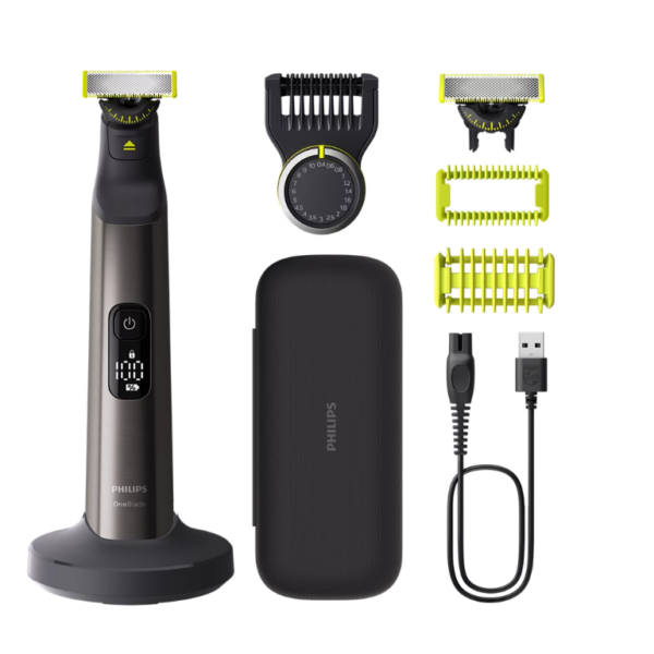 Philips | Hair trimmer, Face and Body | QP6652/61 OneBlade Pro 360 | Cordless | Wet & Dry | Number of length steps 20 | Grey/Black