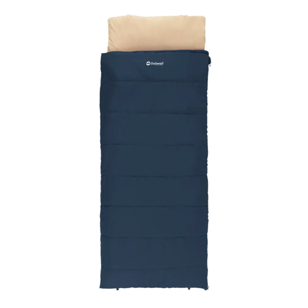 Outwell Contour Lux | Sleeping Bag | 220 x 85 cm | 2-way L-shape open-end with auto lock