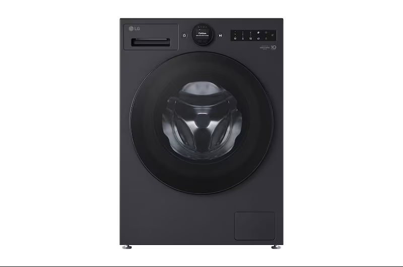 LG | Washing Machine | F2X70S9TSB | Energy efficiency class A | Front loading | Washing capacity 9 kg | 1200 RPM | Depth 47.5 cm | Width 60 cm | Display | LED | Steam function | Matte Black - Image 2