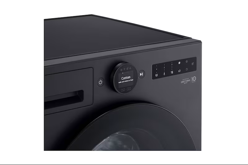 LG | Washing Machine | F2X70S9TSB | Energy efficiency class A | Front loading | Washing capacity 9 kg | 1200 RPM | Depth 47.5 cm | Width 60 cm | Display | LED | Steam function | Matte Black - Image 5