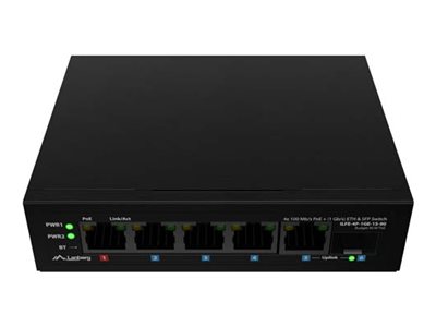 Lanberg | Switch PoE 1xBT 3xAT SFP/ETH Din Unmanagment Fast Ethernet | ILFE-4P-1GE-1S-90 - Image 2