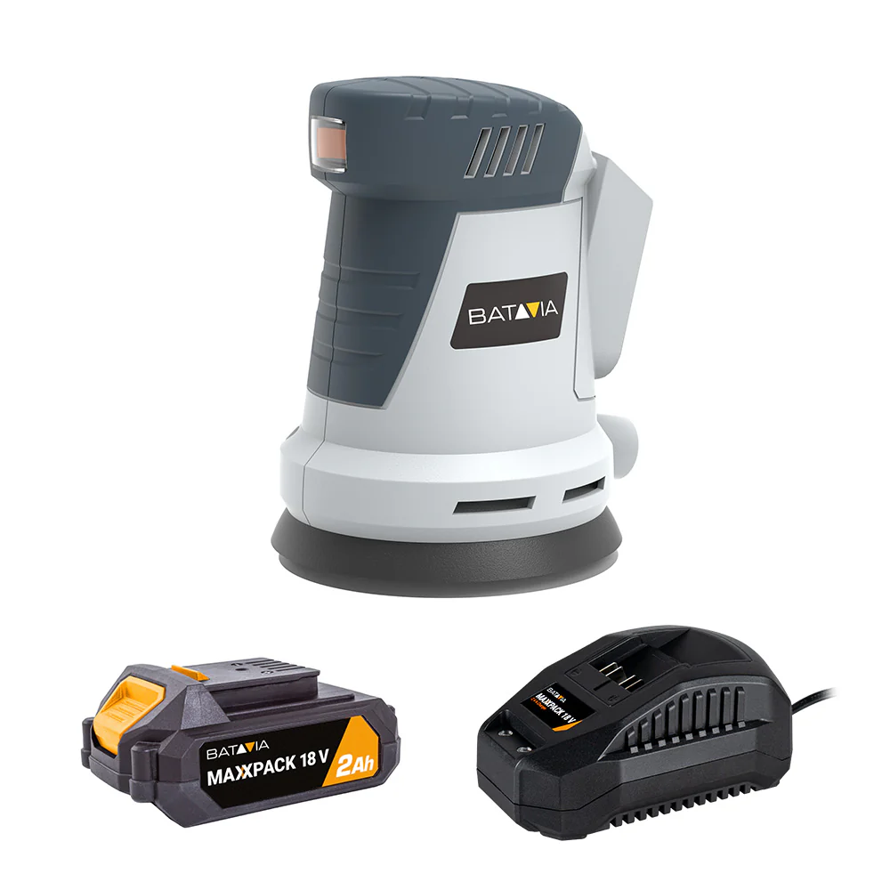 Batavia B.V. 18V Cordless Orbital Sander 125mm; Compact and balanced design for precise sanding - Image 3