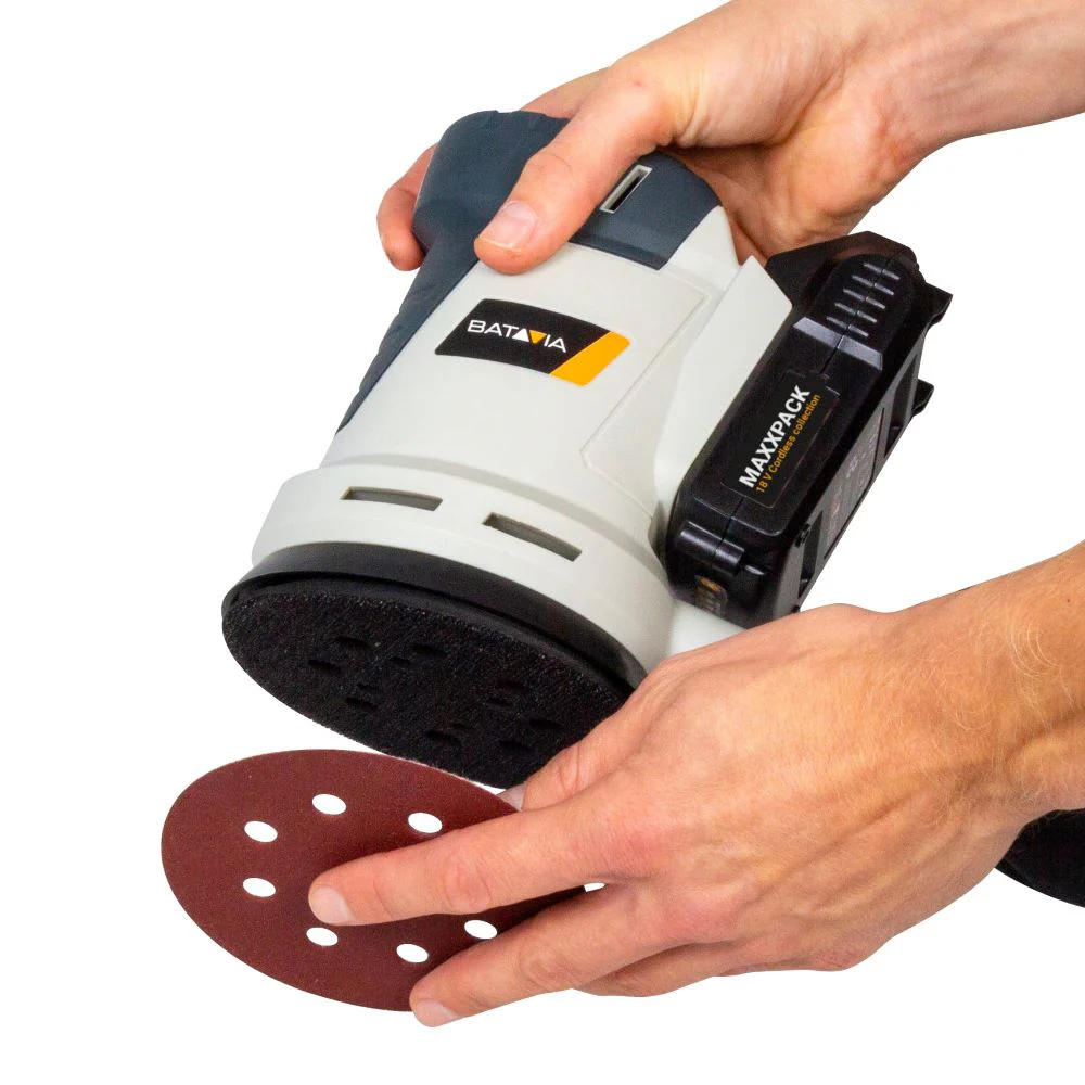 Batavia B.V. 18V Cordless Orbital Sander 125mm; Compact and balanced design for precise sanding - Image 5