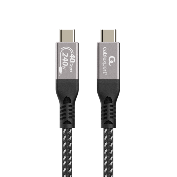 Cablexpert Premium USB4 Type-C charging and data cable, 40 Gbps, 240 W, 0.5 m | CCBP-USB4-CMCM240-0.5M