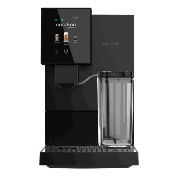 Cecotec Coffee Maker | Cremmaet Compactccino Connected | Pump pressure 19 bar | Built-in milk frother | Super-automatic | Black