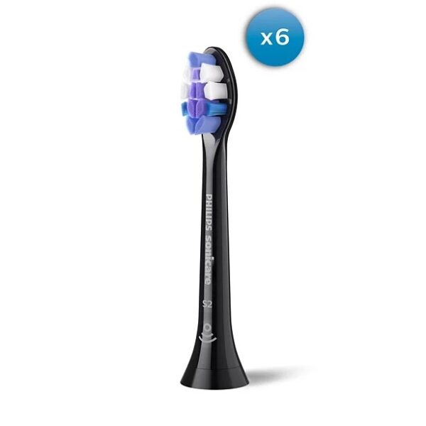 Philips HX6056/88 Sonicare Sensitive | Replacement brush heads | Heads | For adults | Number of brush heads included 6 | Black